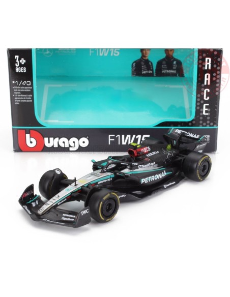 MERCEDES GP F1 W15 EQ PERFORMANCE TEAM AMG PETRONAS MOTORSPORT N 63 SEASON 2024 GEORGE RUSSELL 1:43 BURAGO 38208R BURAGO
