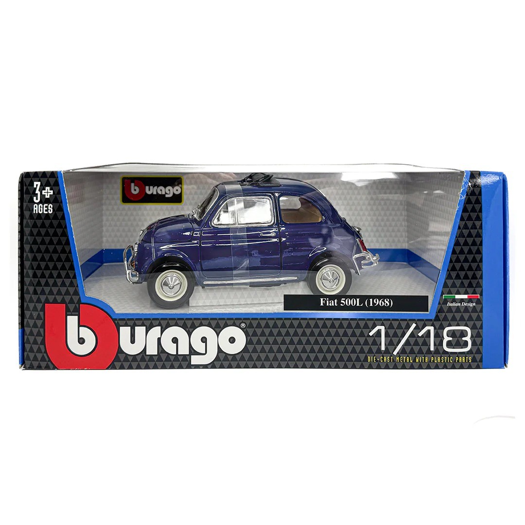 BURAGO 12035B Fiat 500l 1968 blu 1:18 BURAGO