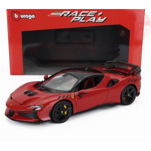 FERRARI SF90 XX STRADALE 2024 ROSSO CORSA RED BLACK 1:18 BU18-16020-1802010 BURAGO
