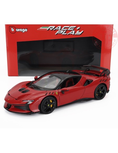 FERRARI SF90 XX STRADALE 2024 ROSSO CORSA RED BLACK 1:18 BU18-16020-1802010 BURAGO