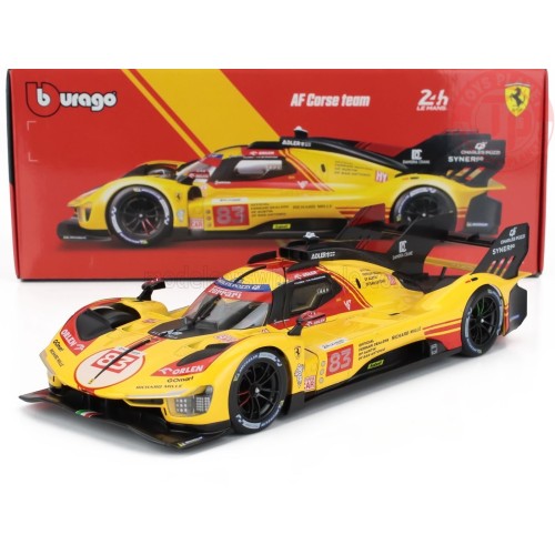 FERRARI 499P 3.0L TURBO V6 TEAM AF CORSE N 83 24h LE MANS 2024 ROBERT KUBICA - ROBERT SHWARTZMAN - YIFEI YE 1:18 BU18-16304-8...