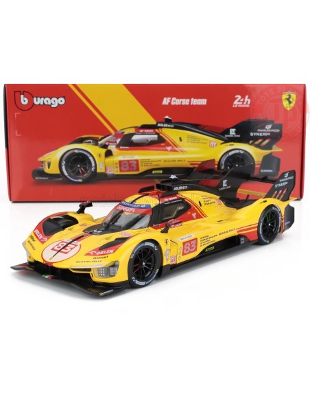 FERRARI 499P 3.0L TURBO V6 TEAM AF CORSE N 83 24h LE MANS 2024 ROBERT KUBICA - ROBERT SHWARTZMAN - YIFEI YE 1:18 BU18-16304-8...