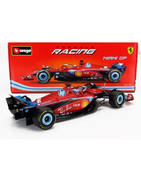 F1 SF-24 TEAM SCUDERIA FERRARI N 16 3rd MIAMI GP 2024 CHARLES LECLERC 1:18 BU18-16815-L-MIAMI BURAGO F1 SF-24 TEAM SCUDERIA FERRARI N 16 3rd MIAMI GP 2024 CHARLES LECLERC 1:18 BU18-16815-L-MIAMI BURAGO
