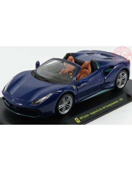 FERRARI 488 SPIDER 2015 INSPIRED BY THE 166 TOURING BARCHETTA CON VETRINA 1/24 E1 EDICOLA