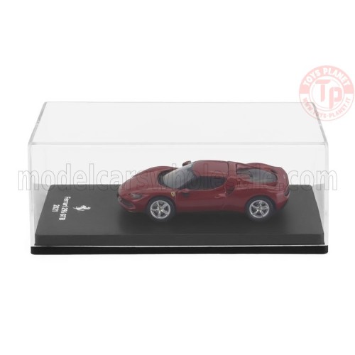 FERRARI 296 GTB HYBRID 830HP V6 2021 CON VETRINA 1/64 E12 ALTRE MARCHE
