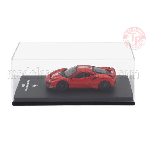 FERRARI 488 PISTA 2018 CON VETRINA 1/64 E19 ALTRE MARCHE