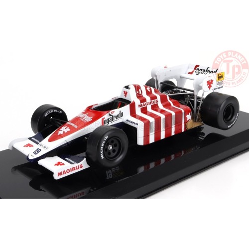 TOLEMAN F1 TG184 HART TURBO N 19 3rd PORTUGAL GP 1984 AYRTON SENNA CON VETRINA 1/24 E26 EDICOLA