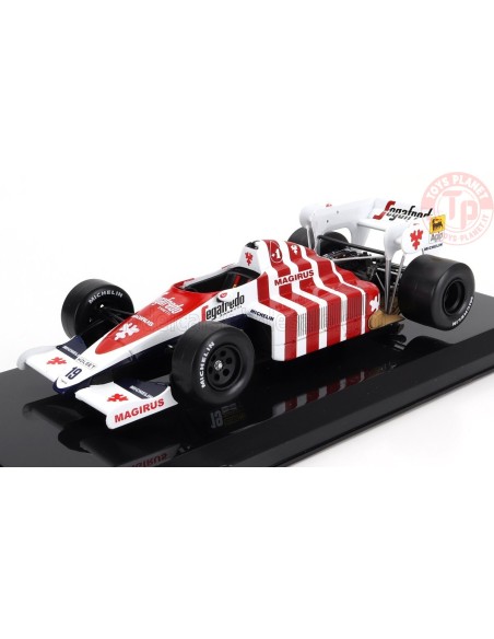 TOLEMAN F1 TG184 HART TURBO N 19 3rd PORTUGAL GP 1984 AYRTON SENNA CON VETRINA 1/24 E26 EDICOLA