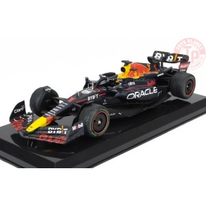 RED BULL F1 RB18 TEAM ORACLE RED BULL RACING N 1 WORLD CHAMPION SEASON 2022 MAX VERSTAPPEN CON VETRINA 1/24 E27 EDICOLA