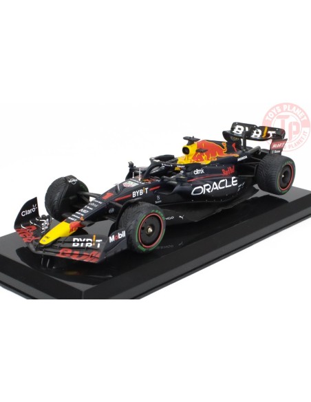 RED BULL F1 RB18 TEAM ORACLE RED BULL RACING N 1 WORLD CHAMPION SEASON 2022 MAX VERSTAPPEN CON VETRINA 1/24 E27 EDICOLA