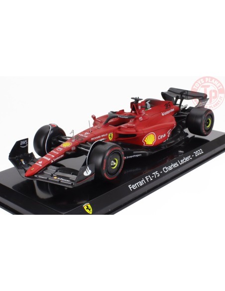FERRARI F1-75 SCUDERIA FERRARI N 16 SEASON 2022 CHARLES LECLERC CON VETRINA 1/24 E30 EDICOLA
