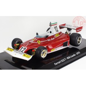 FERRARI F1 312T TEAM FERRARI SEFAC N 12 WORLD CHAMPION SEASON 1975 NIKI LAUDA CON VETRINA 1/24 E32 EDICOLA