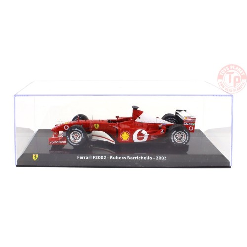 FERRARI F1 F2002 N 2 SEASON 2002 RUBENS BARRICHELLO CON VETRINA 1/24 E33 EDICOLA