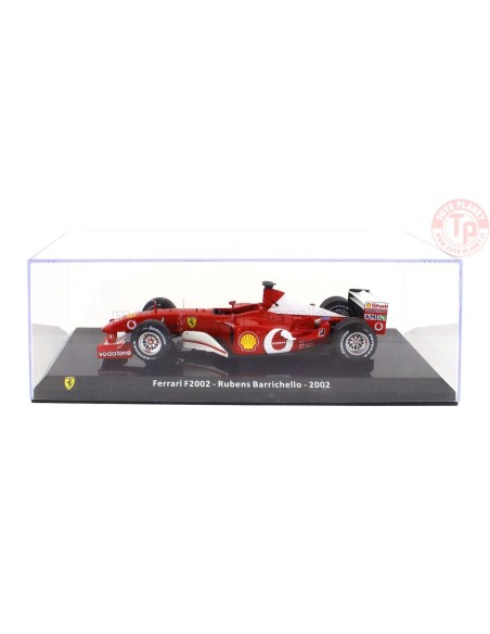 FERRARI F1 F2002 N 2 SEASON 2002 RUBENS BARRICHELLO CON VETRINA 1/24 E33 EDICOLA