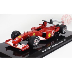 FERRARI F1 F2002 N 2 SEASON 2002 RUBENS BARRICHELLO CON VETRINA 1/24 E33 EDICOLA