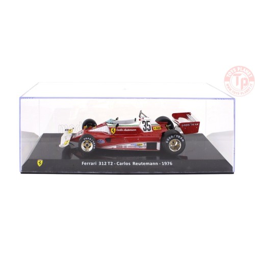 FERRARI F1 312 T2 N 35 SEASON 1976 CARLOS REUTEMANN CON VETRINA 1/24 E34 EDICOLA
