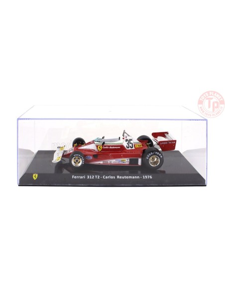 FERRARI F1 312 T2 N 35 SEASON 1976 CARLOS REUTEMANN CON VETRINA 1/24 E34 EDICOLA