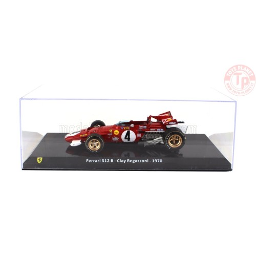 FERRARI F1 312B N 4 SEASON 1970 CLAY REGAZZONI CON VETRINA 1/24 E36 EDICOLA