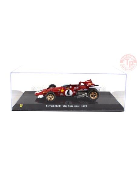 FERRARI F1 312B N 4 SEASON 1970 CLAY REGAZZONI CON VETRINA 1/24 E36 EDICOLA