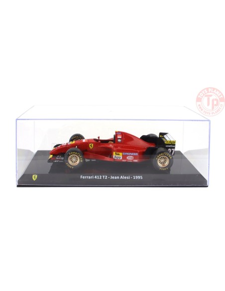 FERRARI F1 412 T2 N 27 SEASON 1995 JEAN ALESI CON VETRINA 1/24 E37 EDICOLA FERRARI F1 412 T2 N 27 SEASON 1995 JEAN ALESI CON VETRINA 1/24 E37 EDICOLA