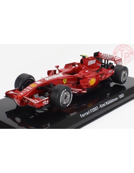 FERRARI F1 F2007 N 6 WORLD CHAMPION SEASON 2007 KIMI RAIKKONEN CON VETRINA 1/24 E38 EDICOLA