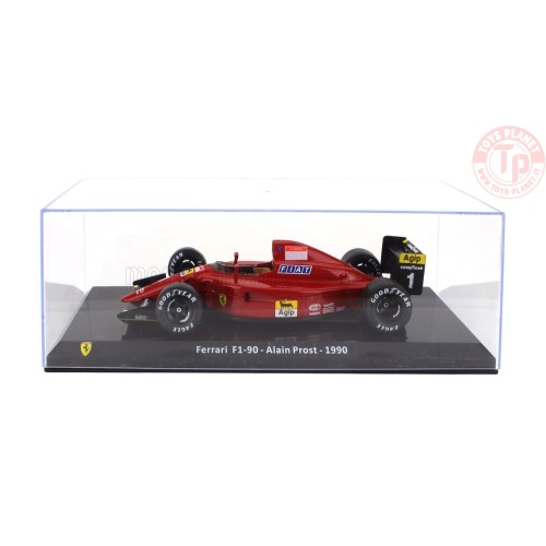 FERRARI F1 F1-90 N 1 SEASON 1990 ALAIN PROST CON VETRINA 1/24 E39 EDICOLA