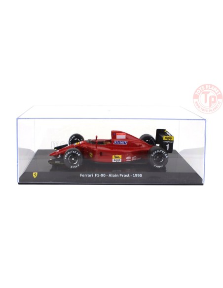 FERRARI F1 F1-90 N 1 SEASON 1990 ALAIN PROST CON VETRINA 1/24 E39 EDICOLA FERRARI F1 F1-90 N 1 SEASON 1990 ALAIN PROST CON VETRINA 1/24 E39 EDICOLA