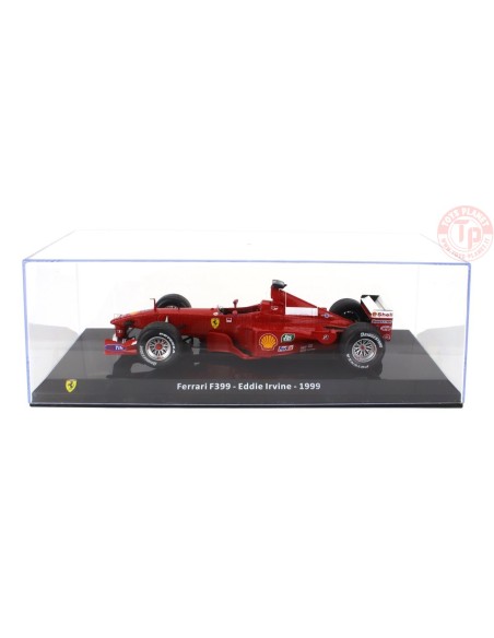 FERRARI F1 F399 SCUDERIA FERRARI N 4 SEASON 1999 EDDIE IRVINE CON VETRINA 1/24 E40 EDICOLA