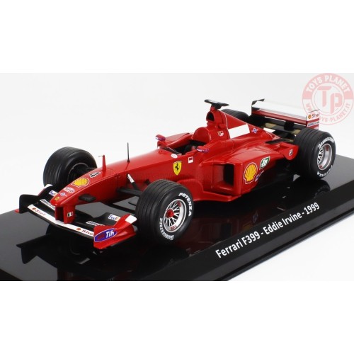 FERRARI F1 F399 SCUDERIA FERRARI N 4 SEASON 1999 EDDIE IRVINE CON VETRINA 1/24 E40 EDICOLA