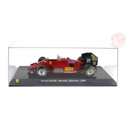 FERRARI F1 156-85 N 27 SEASON 1985 MICHELE ALBORETO CON VETRINA 1/24 E42 EDICOLA