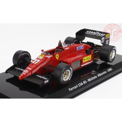 FERRARI F1 156-85 N 27 SEASON 1985 MICHELE ALBORETO CON VETRINA 1/24 E42 EDICOLA