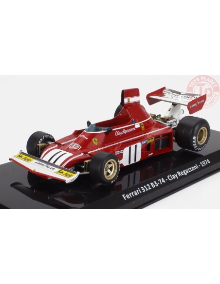 FERRARI F1 312 B3-74 N 11 SEASON 1974 CLAY REGAZZONI CON VETRINA 1/24 E45 EDICOLA