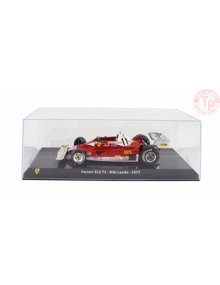 FERRARI F1 312 T2 N 11 WORLD CHAMPION SEASON 1977 NIKI LAUDA CON VETRINA 1/24 E47 EDICOLA