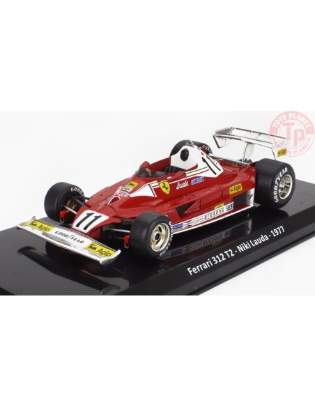 FERRARI F1 312 T2 N 11 WORLD CHAMPION SEASON 1977 NIKI LAUDA CON VETRINA 1/24 E47 EDICOLA