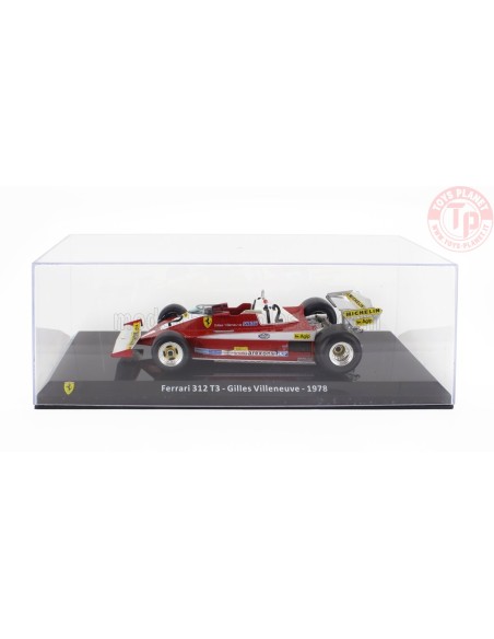 FERRARI F1 312 T3 N 12 SEASON 1978 GILLES VILLENEUVE CON VETRINA 1/24 E48 EDICOLA