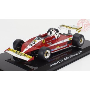 FERRARI F1 312 T3 N 12 SEASON 1978 GILLES VILLENEUVE CON VETRINA 1/24 E48 EDICOLA