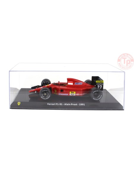 FERRARI F1 F1-91 N 27 SEASON 1991 ALAIN PROST CON VETRINA 1/24 E49 EDICOLA FERRARI F1 F1-91 N 27 SEASON 1991 ALAIN PROST CON VETRINA 1/24 E49 EDICOLA