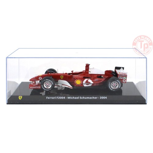 FERRARI F1 F2004 N 1 WORLD CHAMPION SEASON 2004 MICHAEL SCHUMACHER CON VETRINA 1/24 E51 EDICOLA