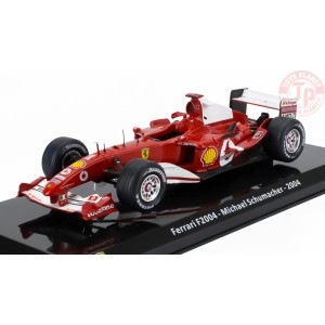 FERRARI F1 F2004 N 1 WORLD CHAMPION SEASON 2004 MICHAEL SCHUMACHER CON VETRINA 1/24 E51 EDICOLA