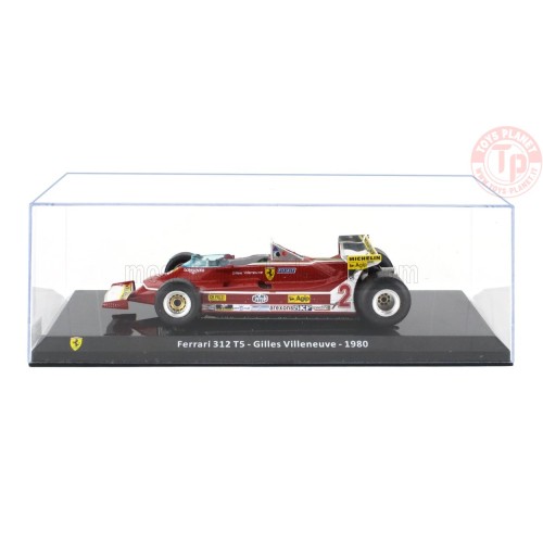 FERRARI F1 312 T5 N 2 SEASON 1980 GILLES VILLENEUVE CON VETRINA 1/24 E52 EDICOLA