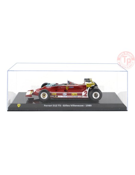 FERRARI F1 312 T5 N 2 SEASON 1980 GILLES VILLENEUVE CON VETRINA 1/24 E52 EDICOLA