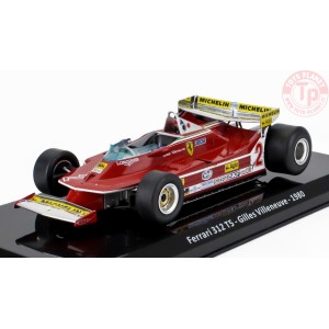 FERRARI F1 312 T5 N 2 SEASON 1980 GILLES VILLENEUVE CON VETRINA 1/24 E52 EDICOLA