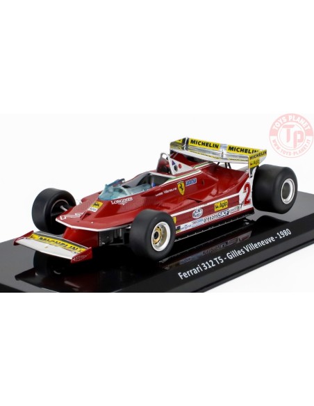 FERRARI F1 312 T5 N 2 SEASON 1980 GILLES VILLENEUVE CON VETRINA 1/24 E52 EDICOLA