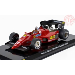 FERRARI F1 126 C4 N 27 SEASON 1984 MICHELE ALBORETO CON VETRINA 1/24 E53 EDICOLA