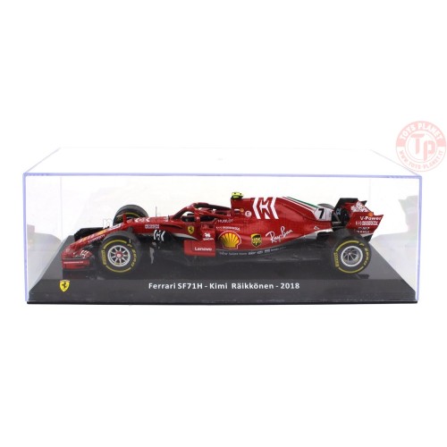 FERRARI F1 SF71H N 7 SEASON 2018 KIMI RAIKKONEN CON VETRINA 1/24 E55 EDICOLA