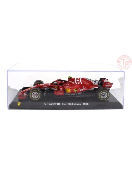 FERRARI F1 SF71H N 7 SEASON 2018 KIMI RAIKKONEN CON VETRINA 1/24 E55 EDICOLA