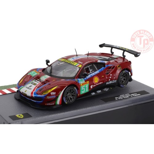 FERRARI 488 GT3 3.9L TURBO V8 TEAM AF CORSE N 51 6h SILVERSTONE 2017 PIERGUIDI - CALADO 1/43 E58 MODELLI EDICOLA