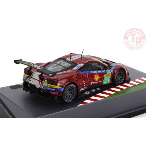 FERRARI 488 GT3 3.9L TURBO V8 TEAM AF CORSE N 51 6h SILVERSTONE 2017 PIERGUIDI - CALADO 1/43 E58 MODELLI EDICOLA