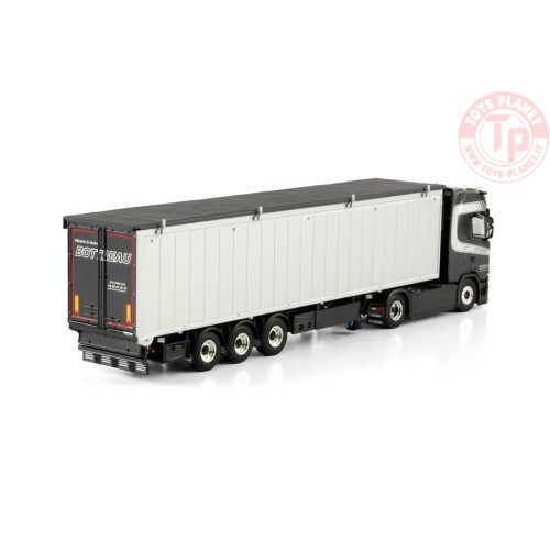 SCANIA S HIGHLINE CS20H 4X2 VOLUME TRAILER - 3 AXLE TRANSPORTS BOTTREAU WSI 01-4554 INDUSTRIAL MODELS 1:50