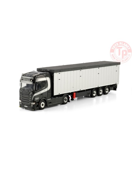 SCANIA S HIGHLINE CS20H 4X2 VOLUME TRAILER - 3 AXLE TRANSPORTS BOTTREAU WSI 01-4554 INDUSTRIAL MODELS 1:50